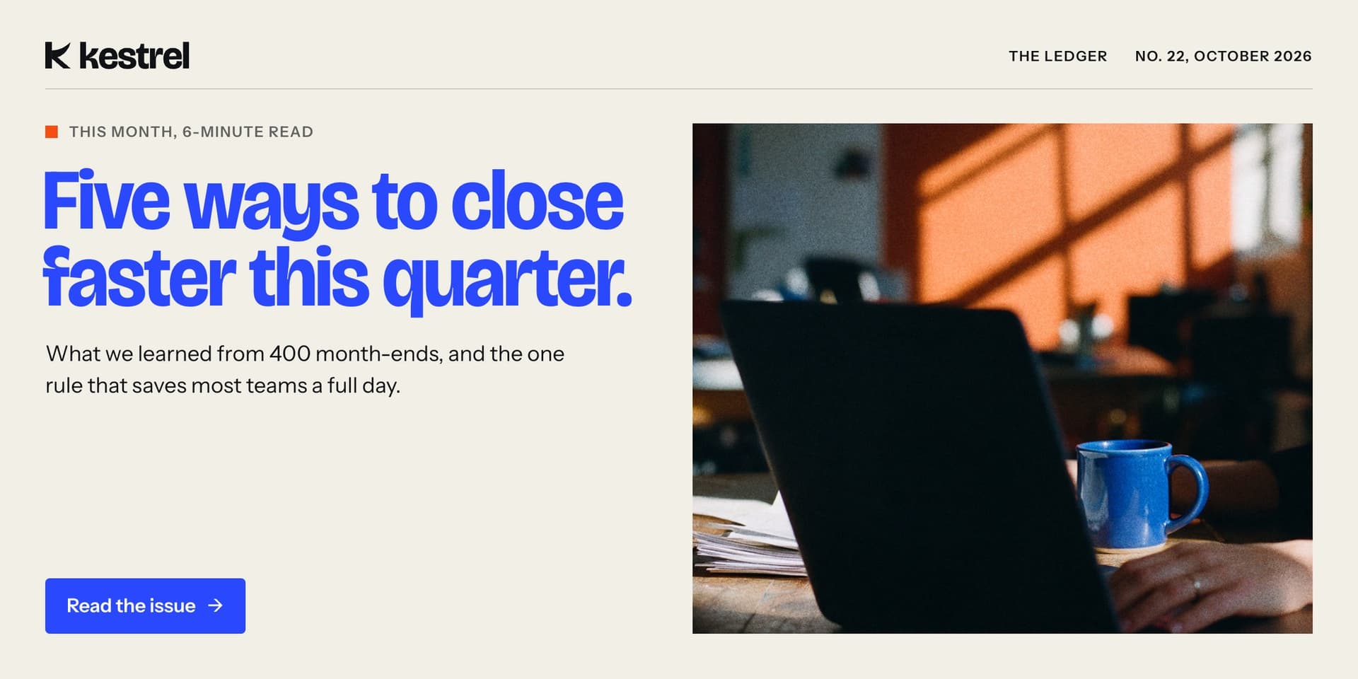 Kestrel's newsletter header