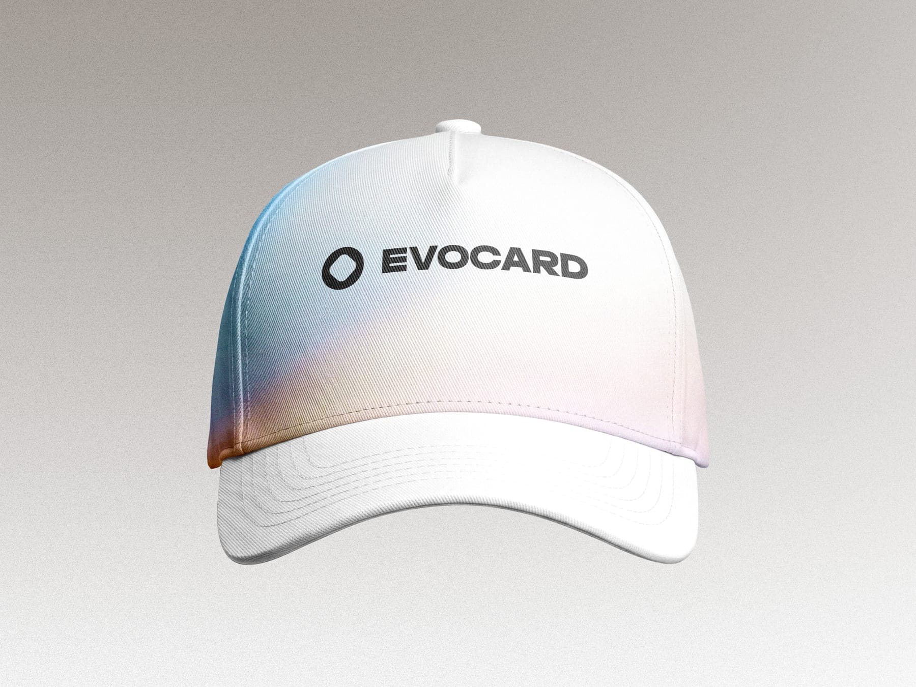 The cap: a 3D render of the Evocard identity