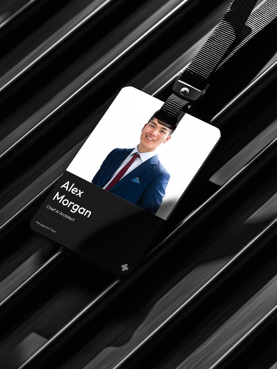 The badge: a 3D render of the Pixel Bloom identity