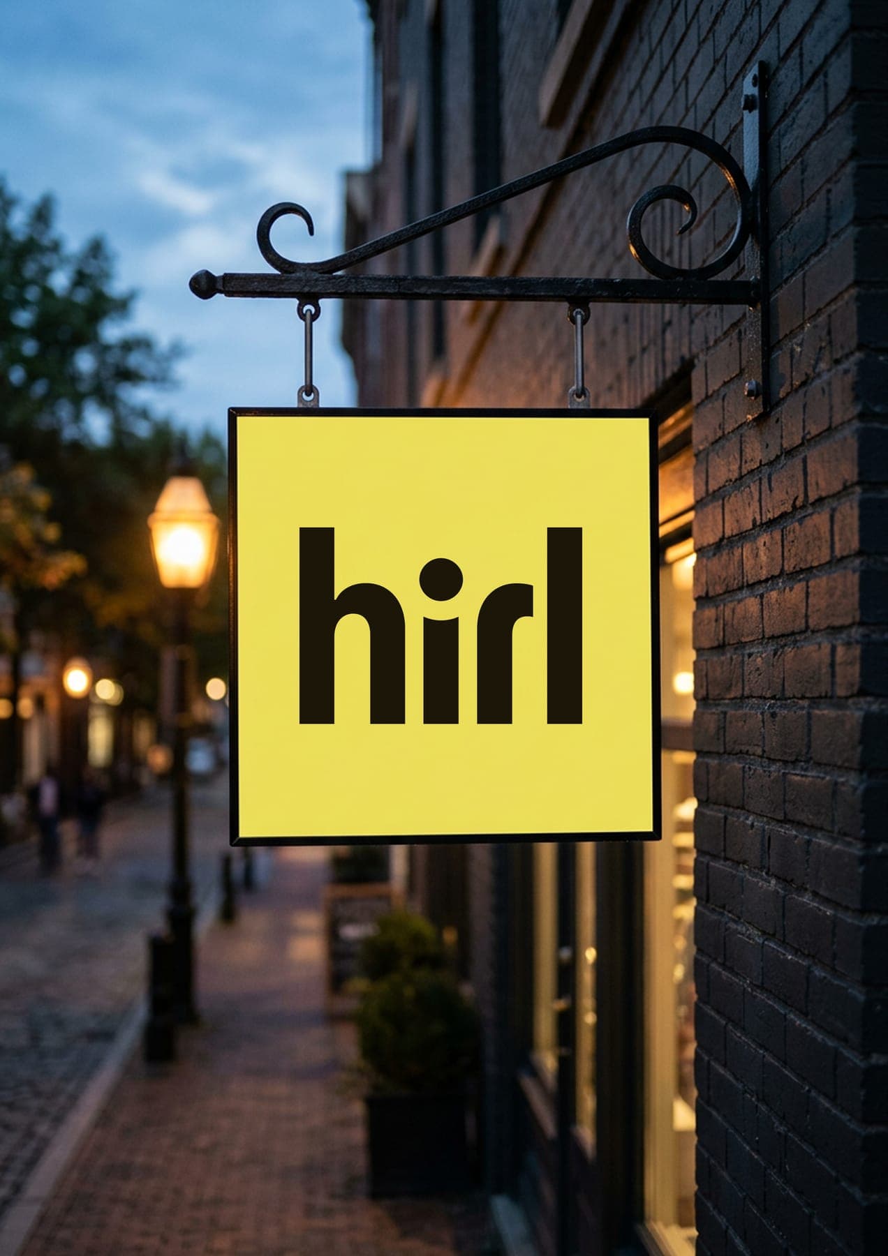 The sign: a 3D render of the HIRL identity