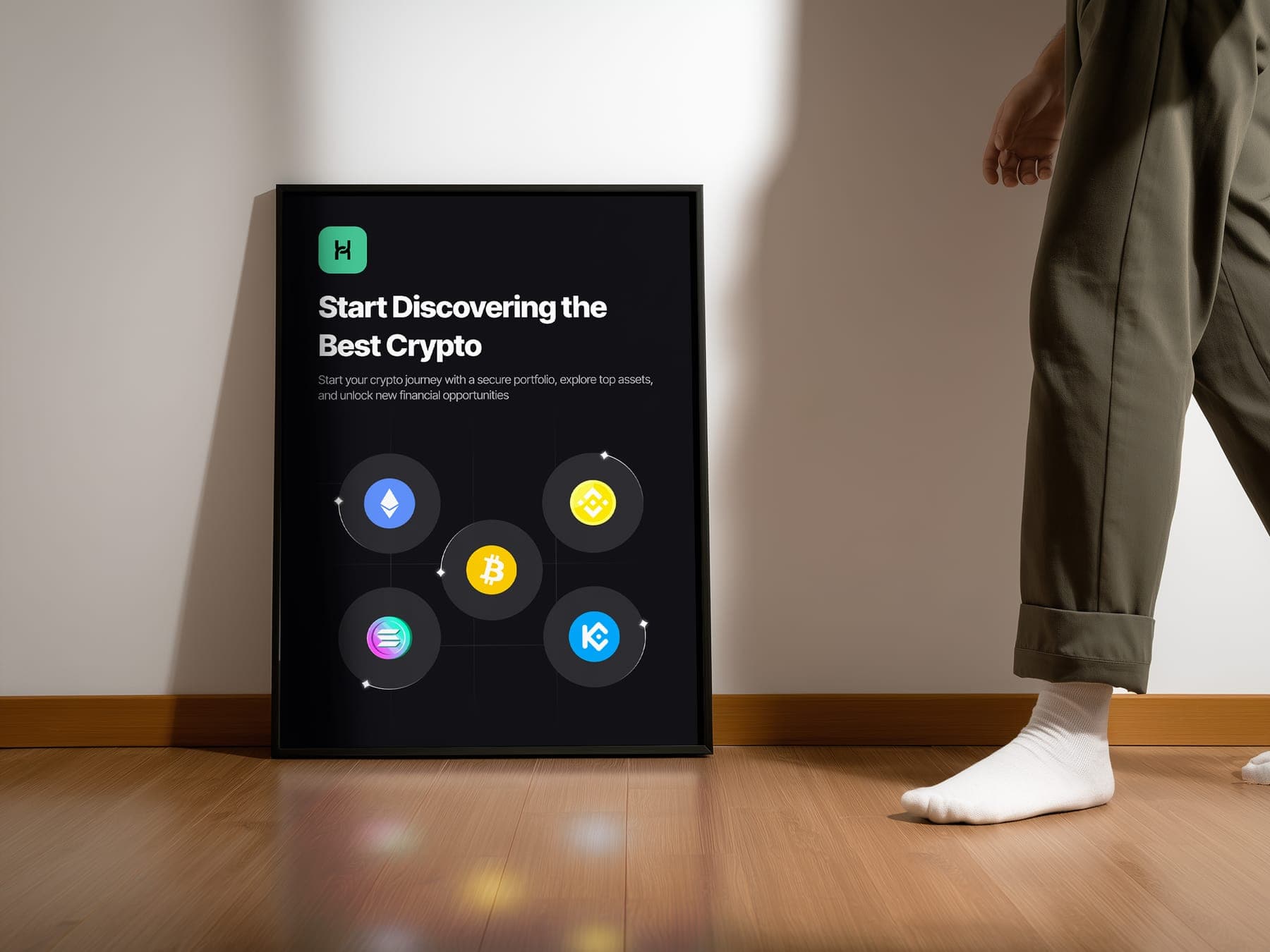 The poster: a 3D render of the Chainex identity