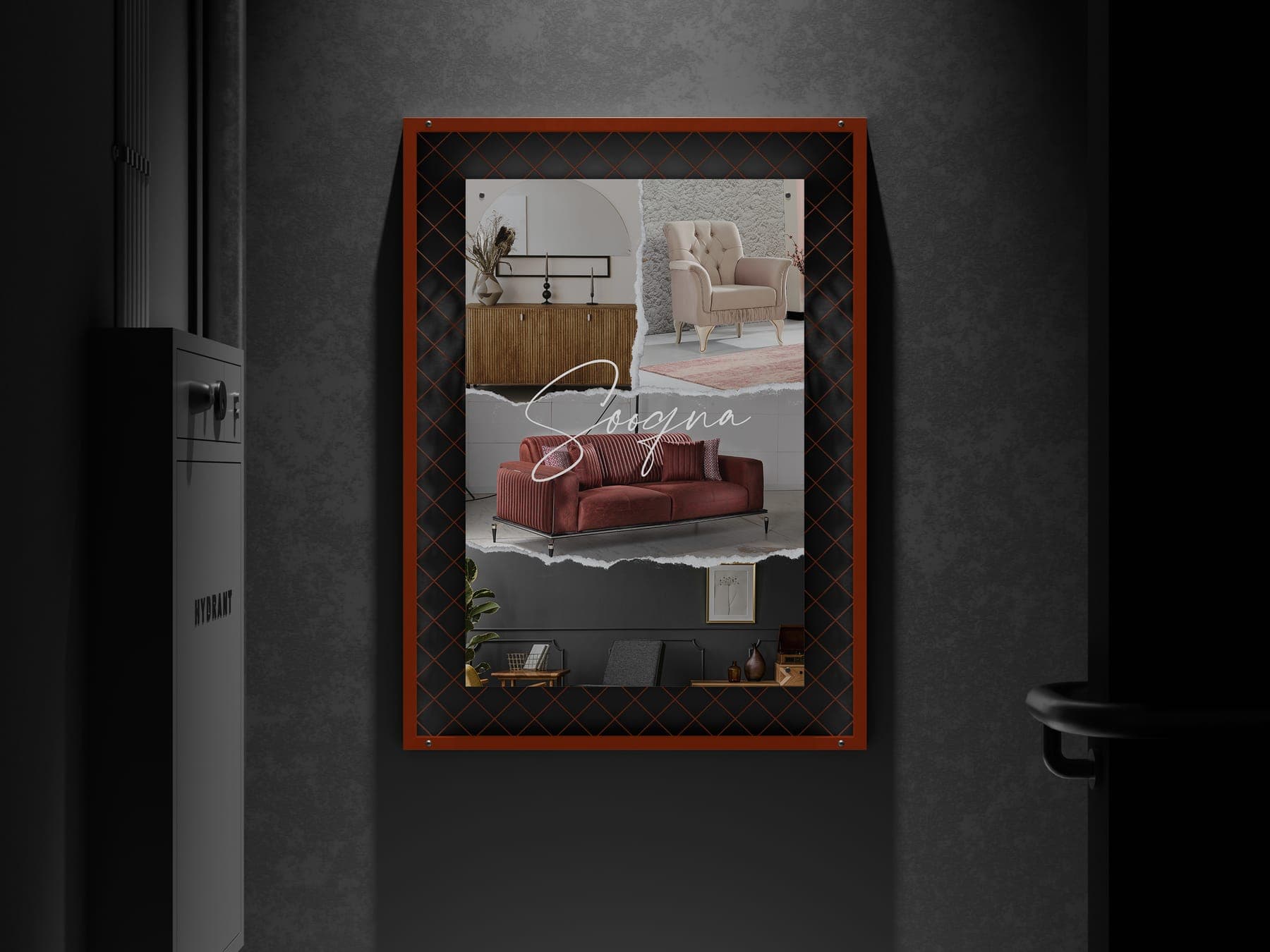The poster: a 3D render of the Sooqna identity