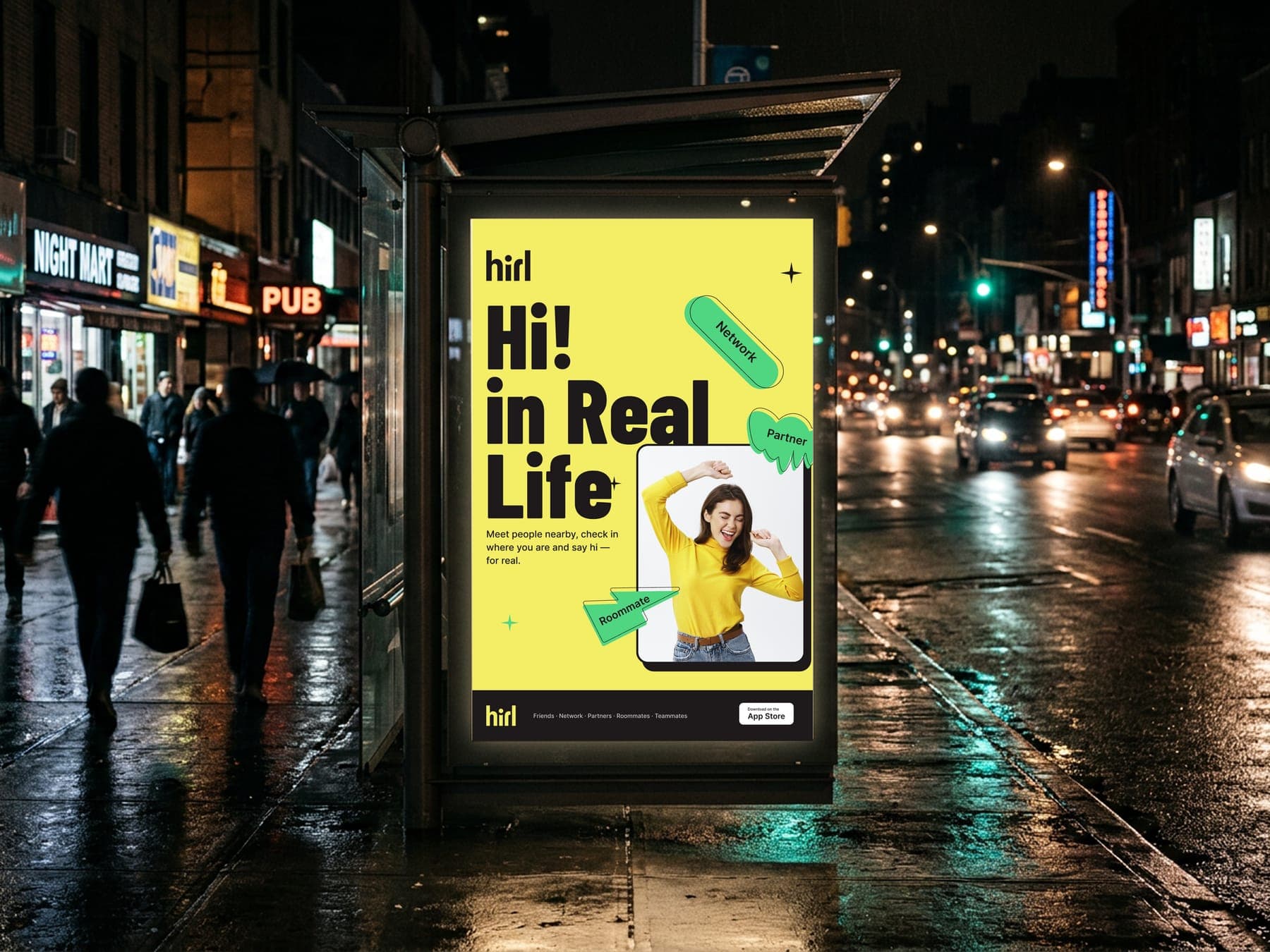 The bus shelter: a 3D render of the HIRL identity