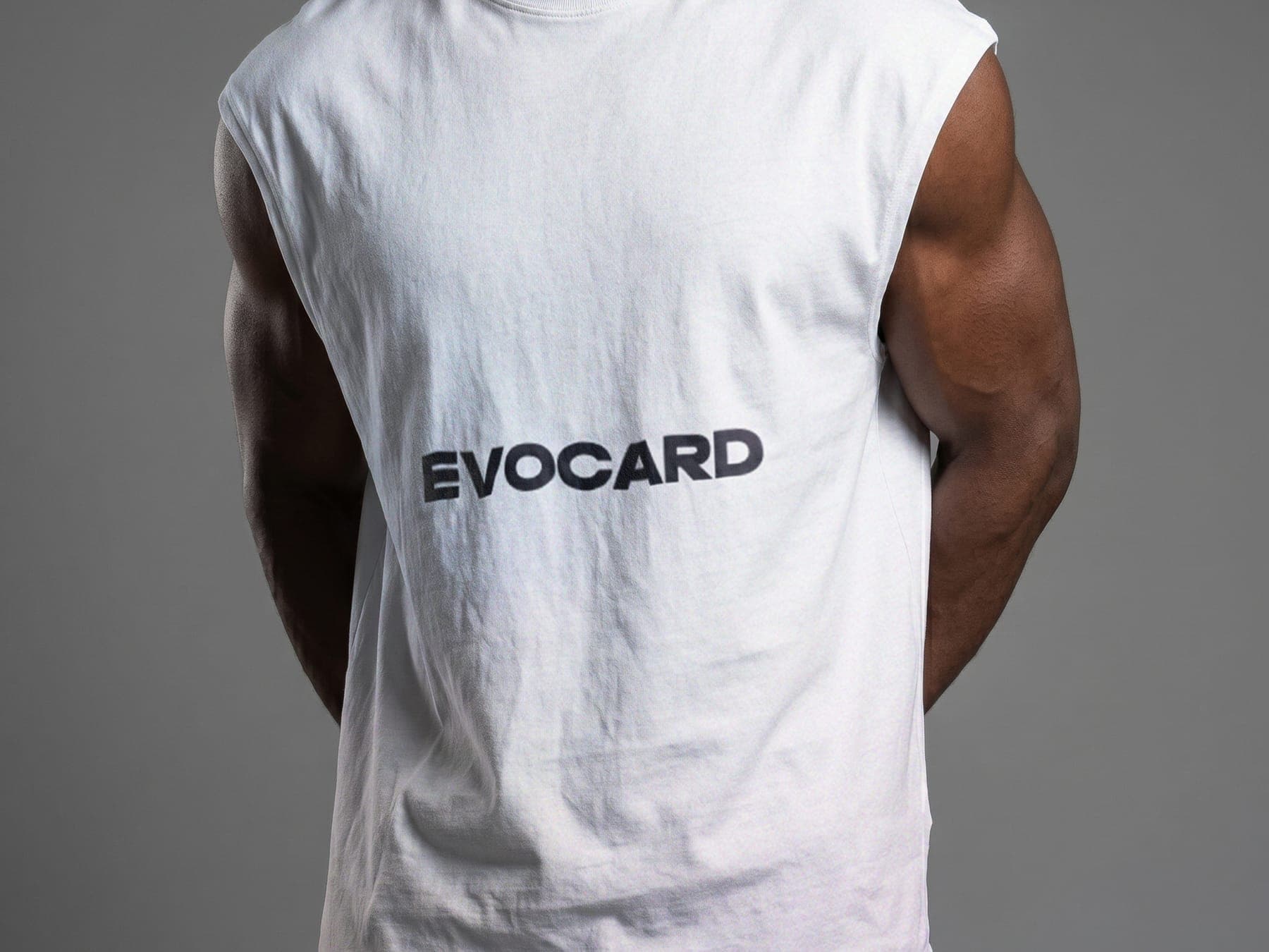 The tee: a 3D render of the Evocard identity
