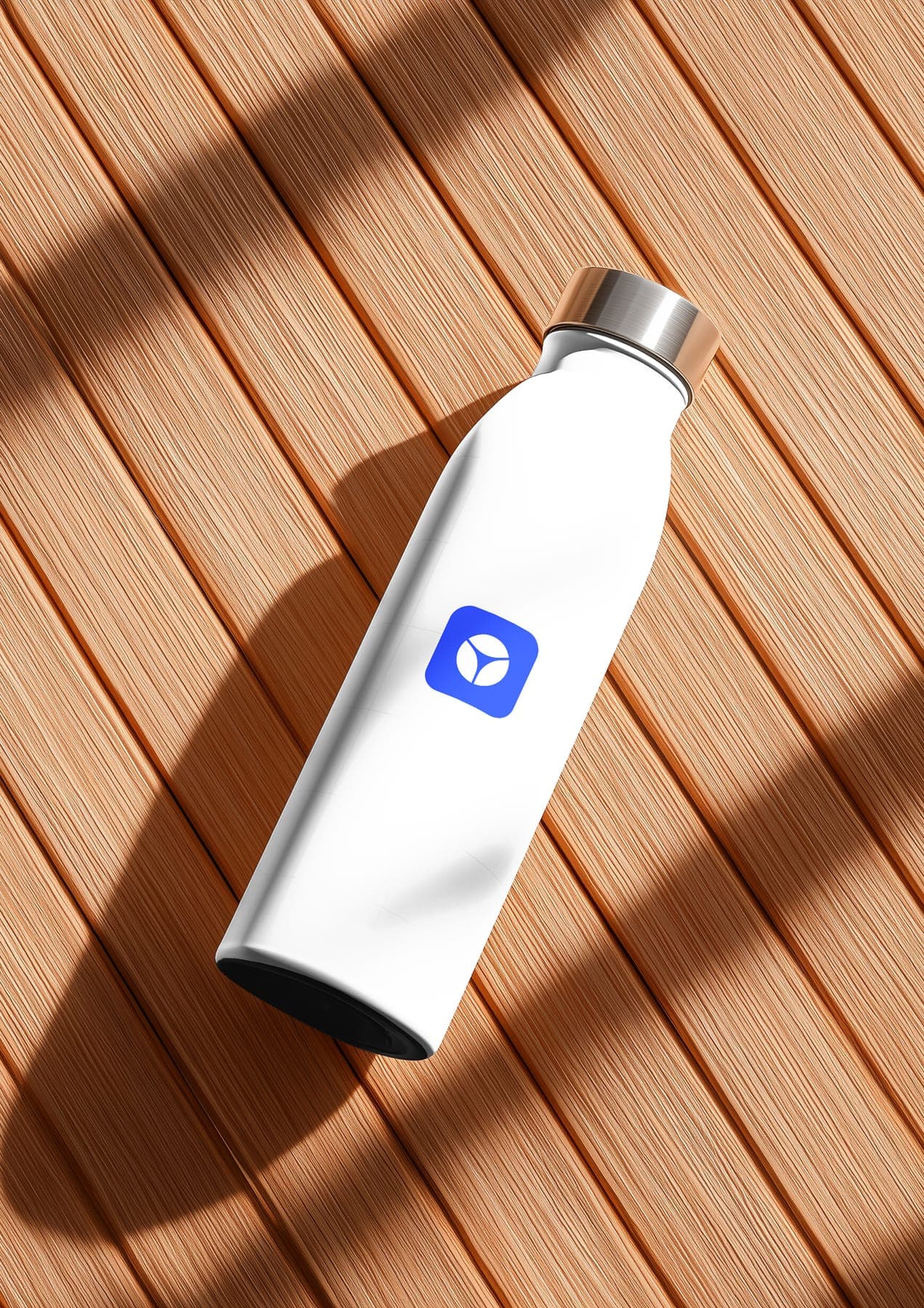 The bottle: a 3D render of the Triloe identity